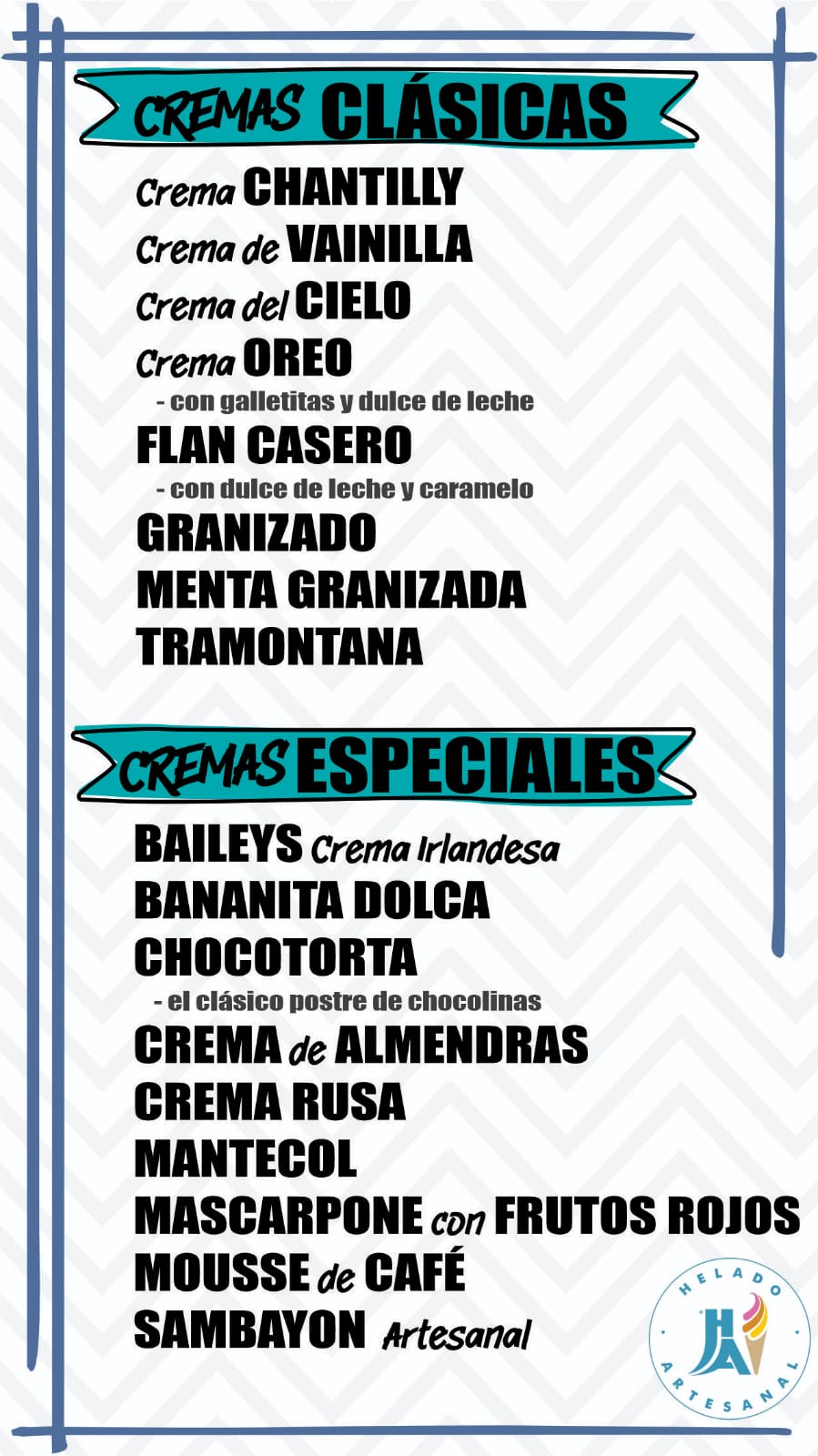 Variedad de sabores dulces